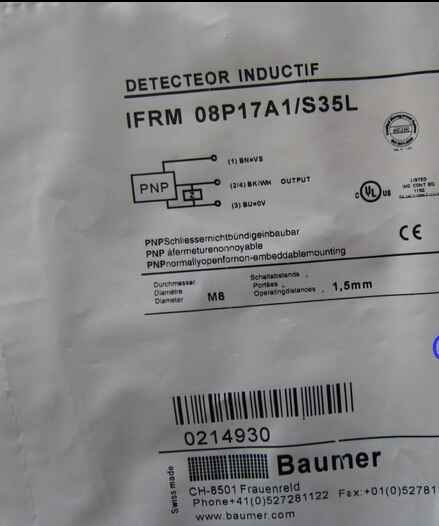 Switzerland Baumer Inductive proximity switch